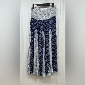 Scully Maxi Skirt Size XL Cantina Collection Floral Blue White Rayon NWT Western